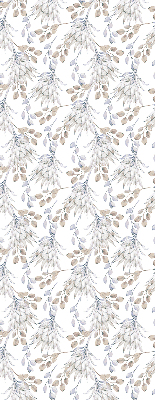 Blackout roller blind for window White flowers
