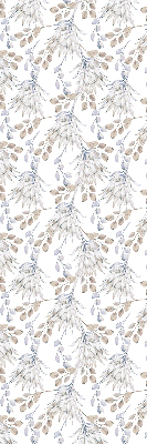 Blackout roller blind for window White flowers