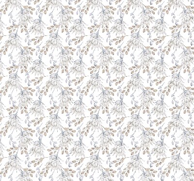 Blackout roller blind for window White flowers