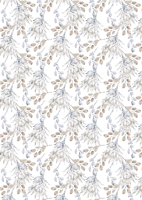 Blackout roller blind for window White flowers