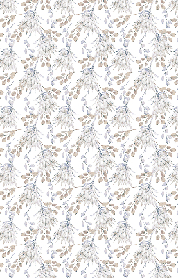 Blackout roller blind for window White flowers