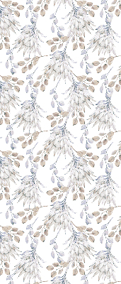 Blackout roller blind for window White flowers