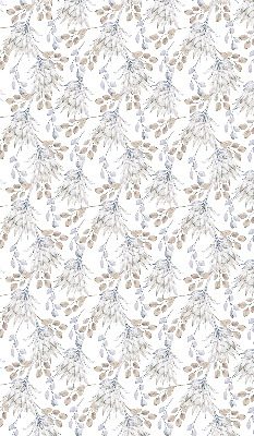 Blackout roller blind for window White flowers