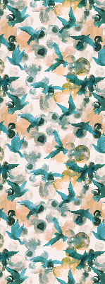 Blackout roller blind for window Birds and colorful spots