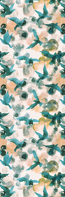 Blackout roller blind for window Birds and colorful spots