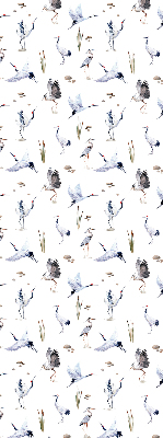 Fabric roller blind for window Herons