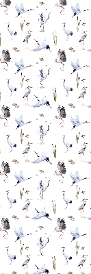 Fabric roller blind for window Herons