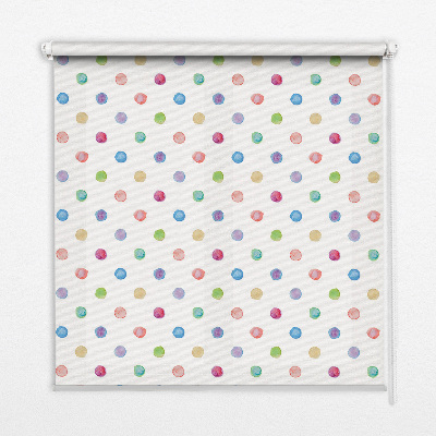 Blackout roller blind for window Colorful dots