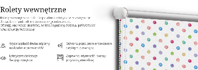 Blackout roller blind for window Colorful dots
