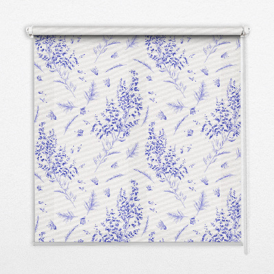 Blackout roller blind Purple plants
