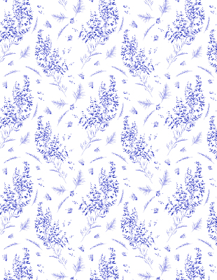 Blackout roller blind Purple plants