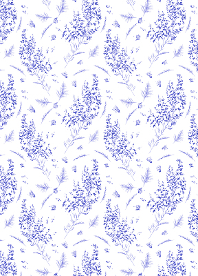 Blackout roller blind Purple plants