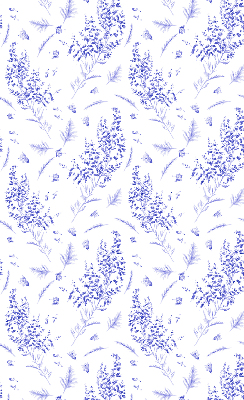 Blackout roller blind Purple plants