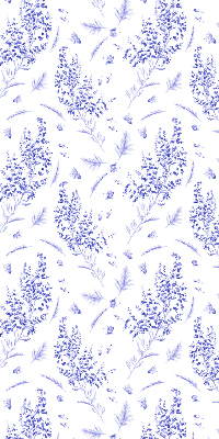 Blackout roller blind Purple plants