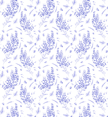 Blackout roller blind Purple plants