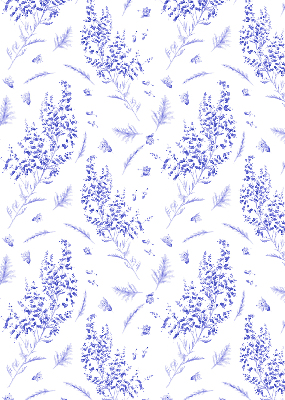 Blackout roller blind Purple plants
