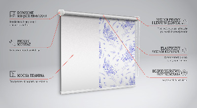 Blackout roller blind Purple plants