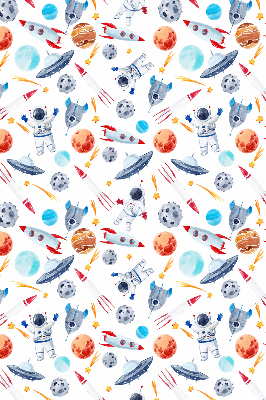 Blackout roller blind for window Rockets, cosmonauts, planets and UFOs
