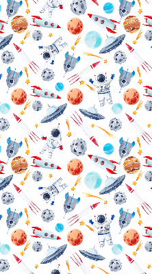 Blackout roller blind for window Rockets, cosmonauts, planets and UFOs