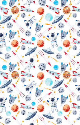 Blackout roller blind for window Rockets, cosmonauts, planets and UFOs