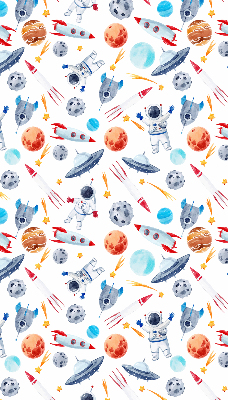 Blackout roller blind for window Rockets, cosmonauts, planets and UFOs