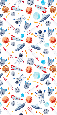 Blackout roller blind for window Rockets, cosmonauts, planets and UFOs