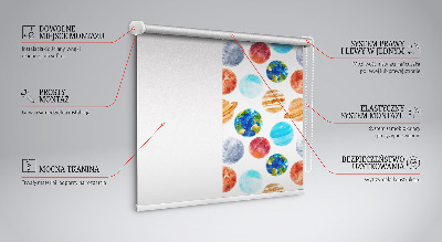 Blackout roller blind Planets