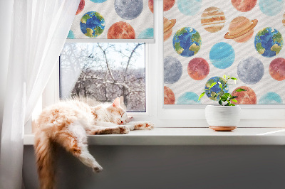Blackout roller blind Planets