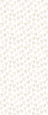 Blackout roller blind for window Beige hearts