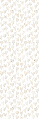 Blackout roller blind for window Beige hearts