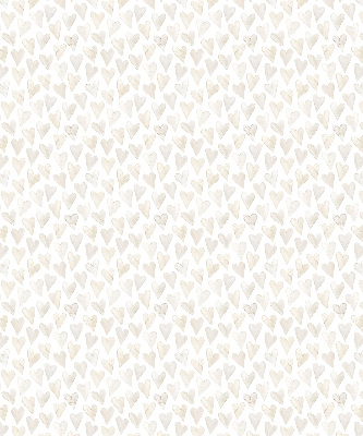 Blackout roller blind for window Beige hearts