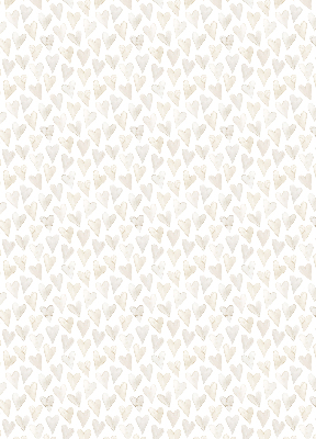 Blackout roller blind for window Beige hearts