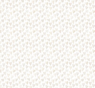 Blackout roller blind for window Beige hearts