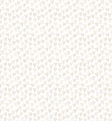 Blackout roller blind for window Beige hearts