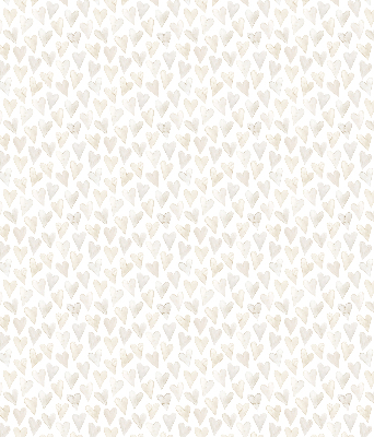 Blackout roller blind for window Beige hearts