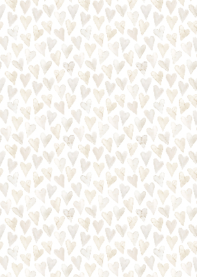 Blackout roller blind for window Beige hearts