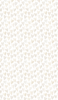 Blackout roller blind for window Beige hearts