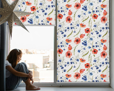 Fabric roller blind for window Poppy