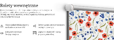 Fabric roller blind for window Poppy