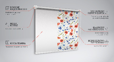 Fabric roller blind for window Poppy