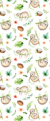 Blackout roller blind Sloths and plants