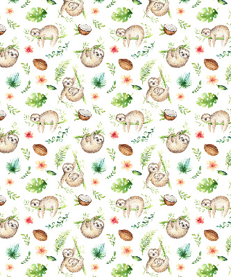 Blackout roller blind Sloths and plants