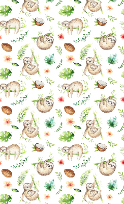 Blackout roller blind Sloths and plants