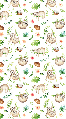 Blackout roller blind Sloths and plants