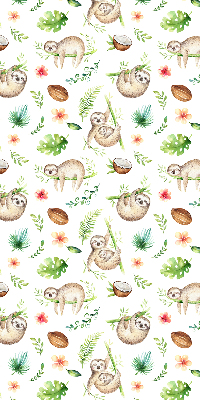 Blackout roller blind Sloths and plants