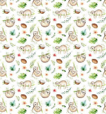Blackout roller blind Sloths and plants