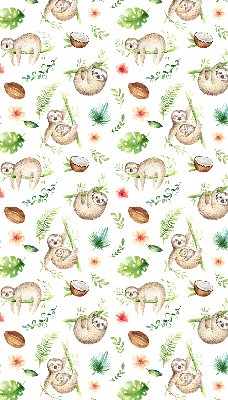 Blackout roller blind Sloths and plants