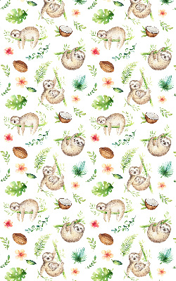Blackout roller blind Sloths and plants