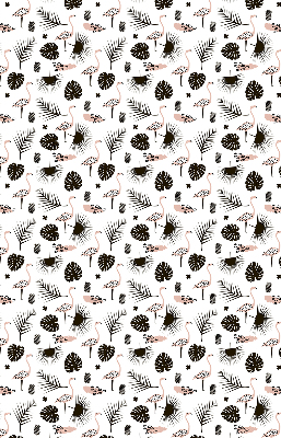 Blackout roller blind for window Flamingos and leaves