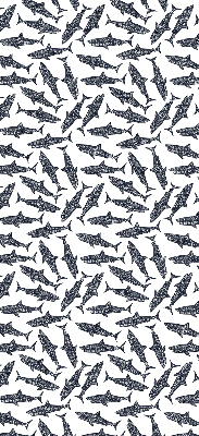 Fabric roller blind for window Sharks